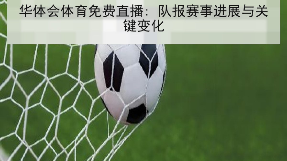 华体会体育免费直播: 队报赛事进展与关键变化